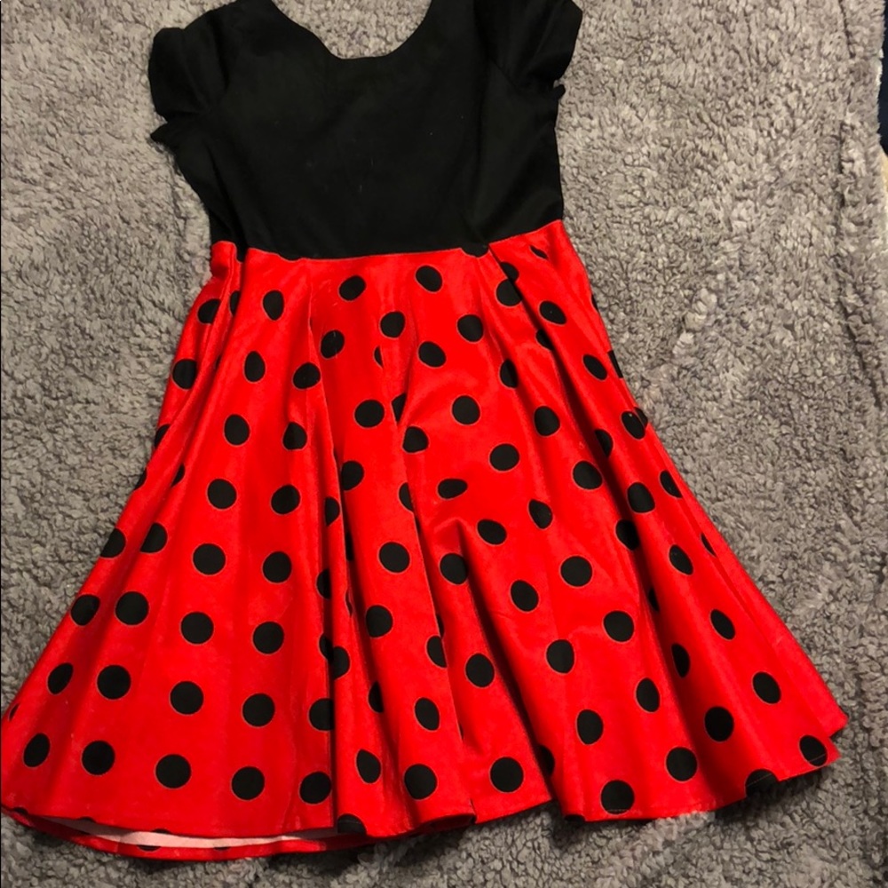 Polka dots summer dress for kids girls size 10.